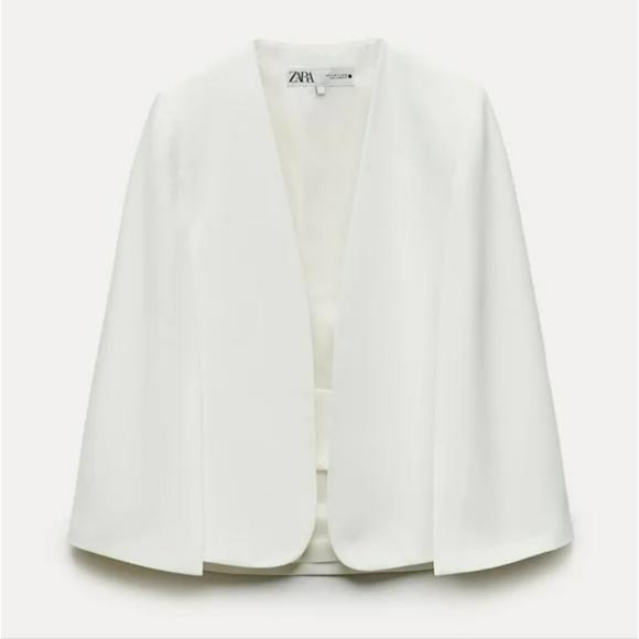 ZARA CAPE SLEEVE BLAZER - Picture 5 of 8